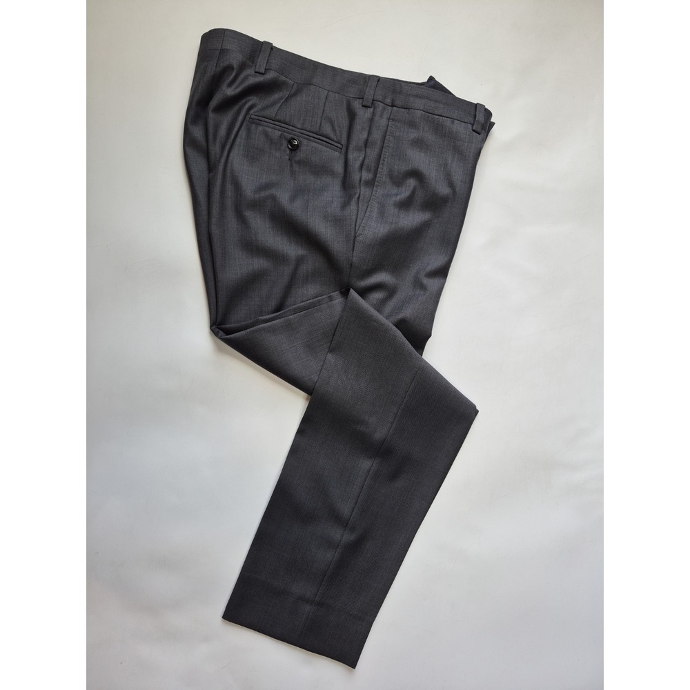 Ted Baker Mens Jefferson Slim Fit Wool Dress Pants 33x32 Gray TB64253